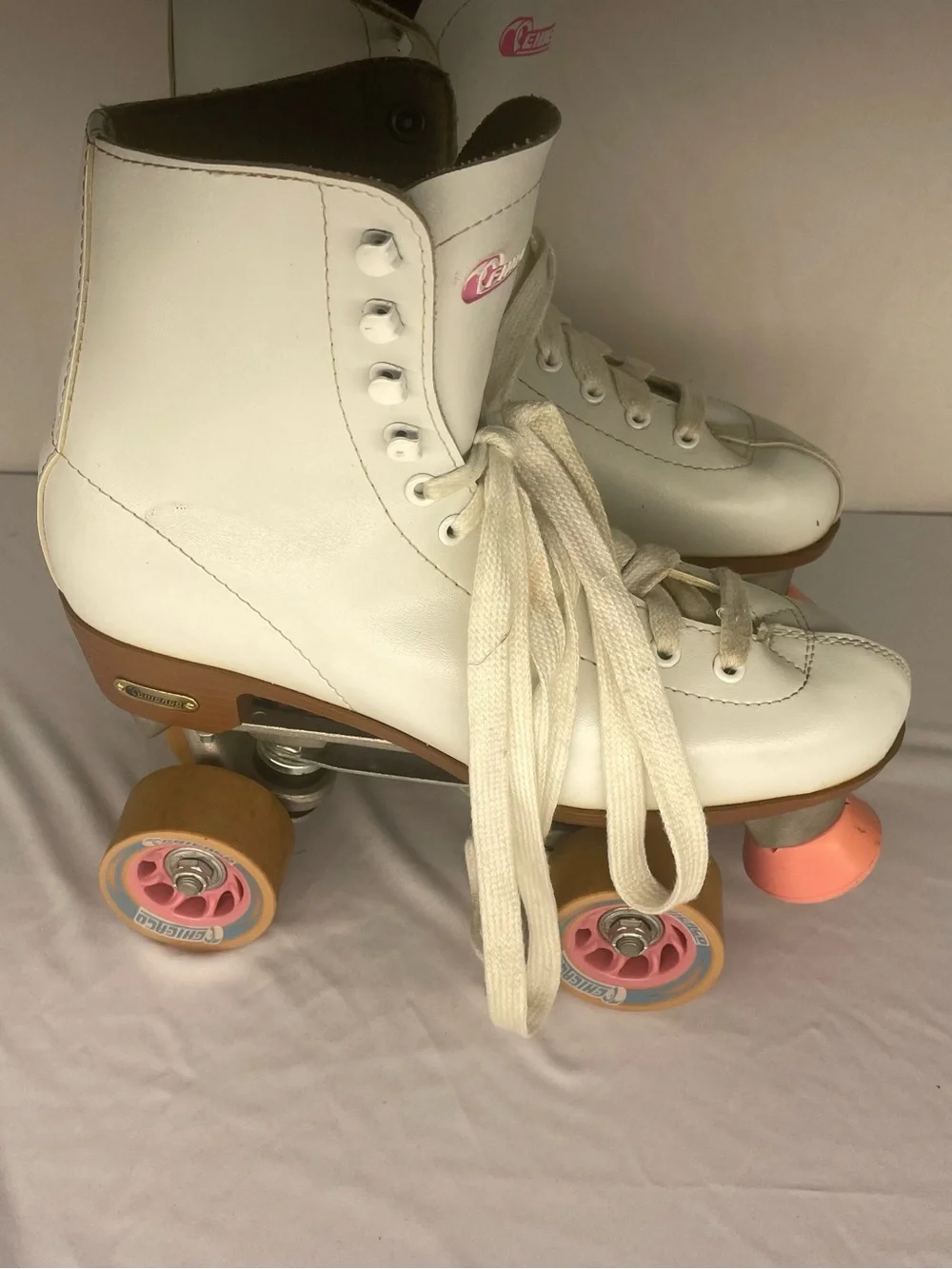 Women's Chicago Deluxe Leather Rink Skates 9 - White